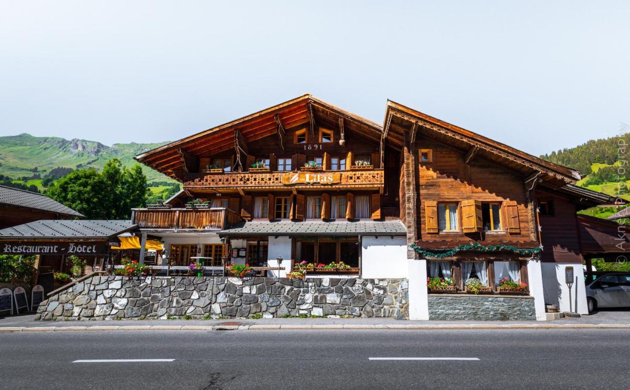 Hotel Restaurant Les Lilas Les Diablerets Bagian luar foto
